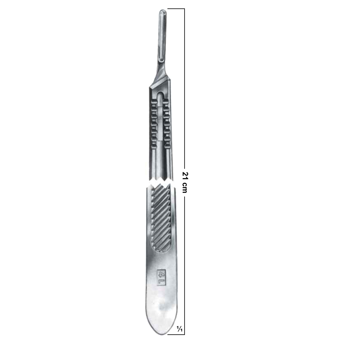 04-19.jpg Scalpel Handle No.4 L 21cm, 81/2” - Image 1